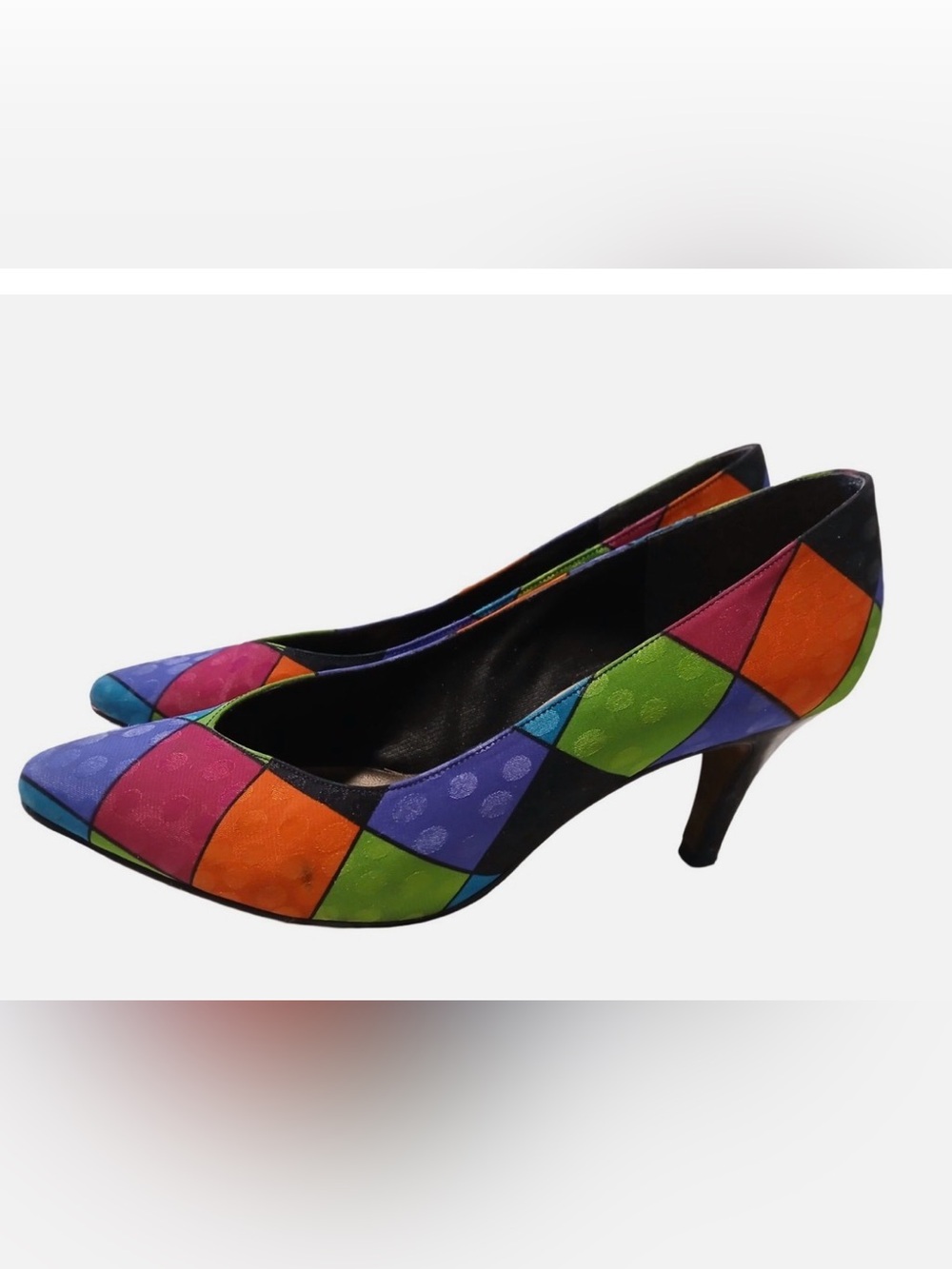 Vintage Life Stride Multicolor Patchwork Mid-Heel Pumps VTN